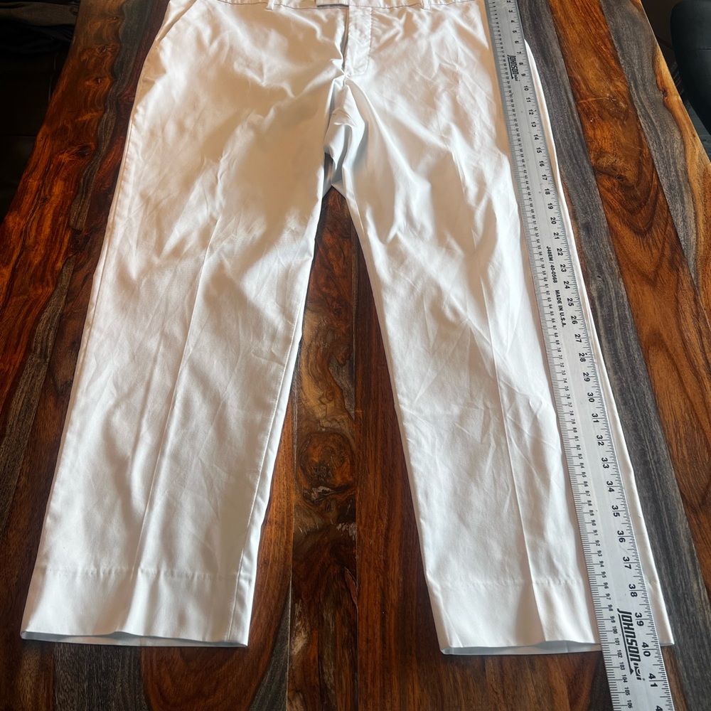 Uniqlo men’s white golf pants. Original 44x34 tailored to ~42x31.